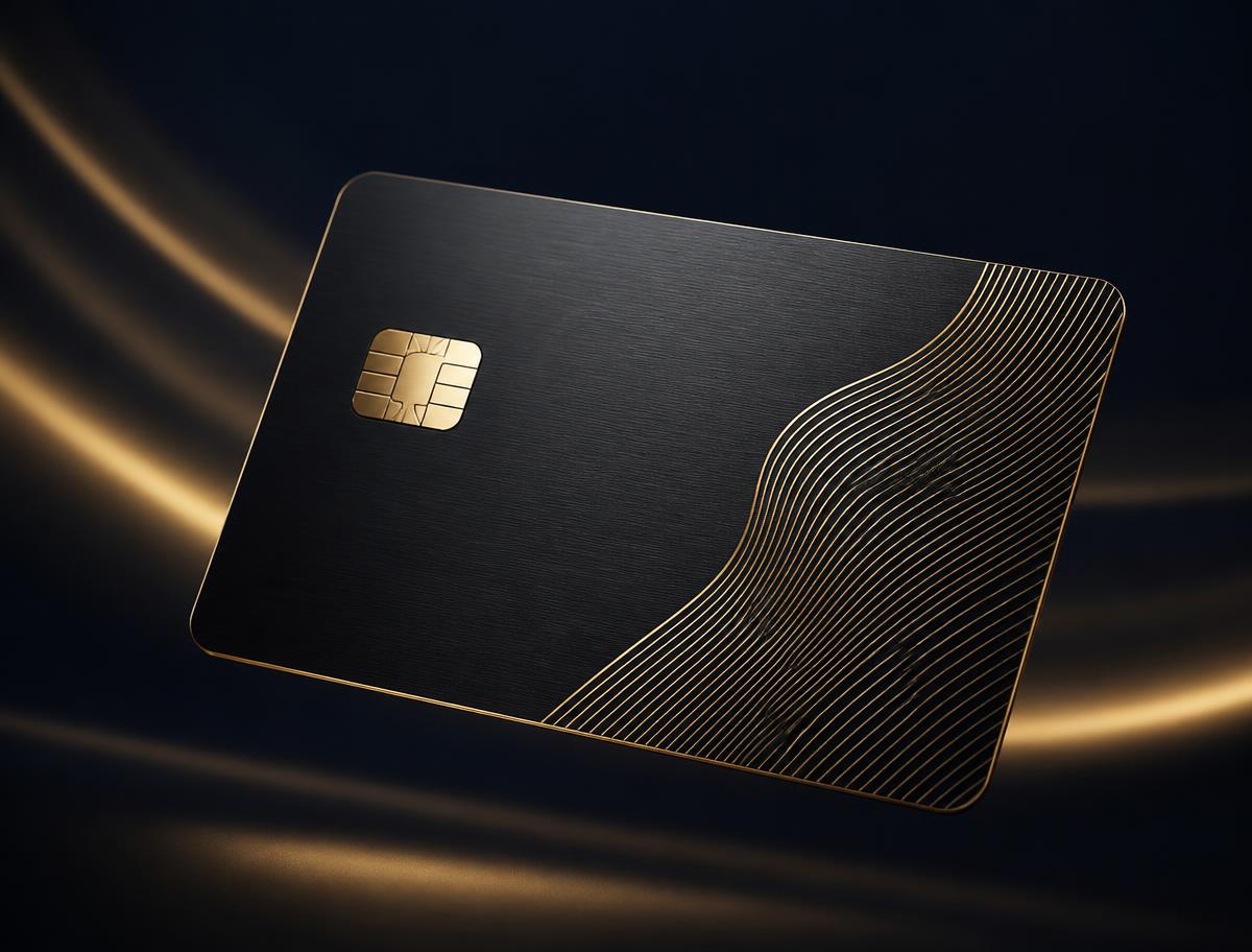Rumvest black and gold withdrawal card